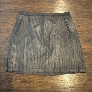 Etcetera Metallic Gray Skirt